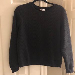 Good American black cropped sweatshirt